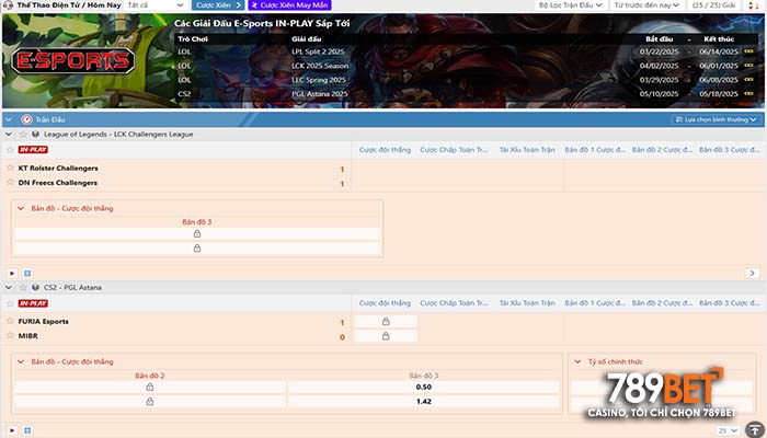 E-Sports 789BET có đa dạng kèo cược hấp dẫn E-Sports 789BET có đa dạng kèo cược hấp dẫn