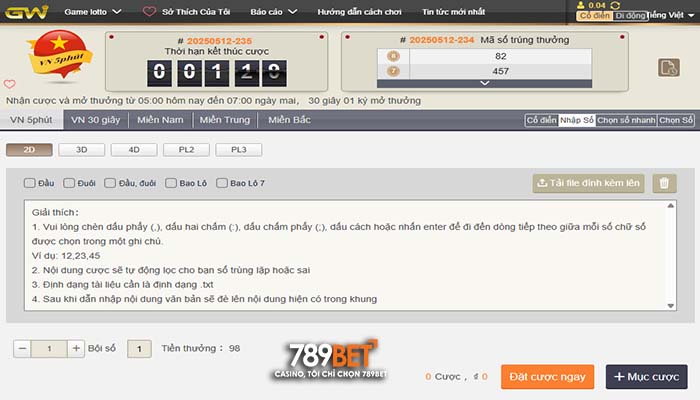 Luật chơi xổ số 5 phút tại 789BET Luật chơi xổ số 5 phút tại 789BET